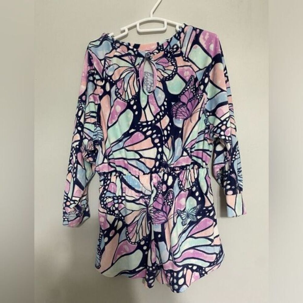 Justice Girl's Size Extra Small  Butterfly Elastic Waist Sleepwear‎ Romper